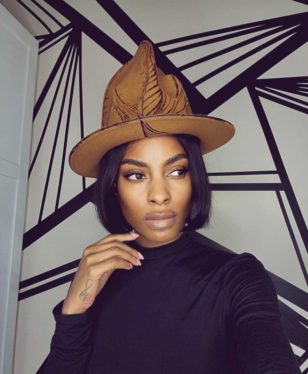 Wool Asymmetrical Top Hat