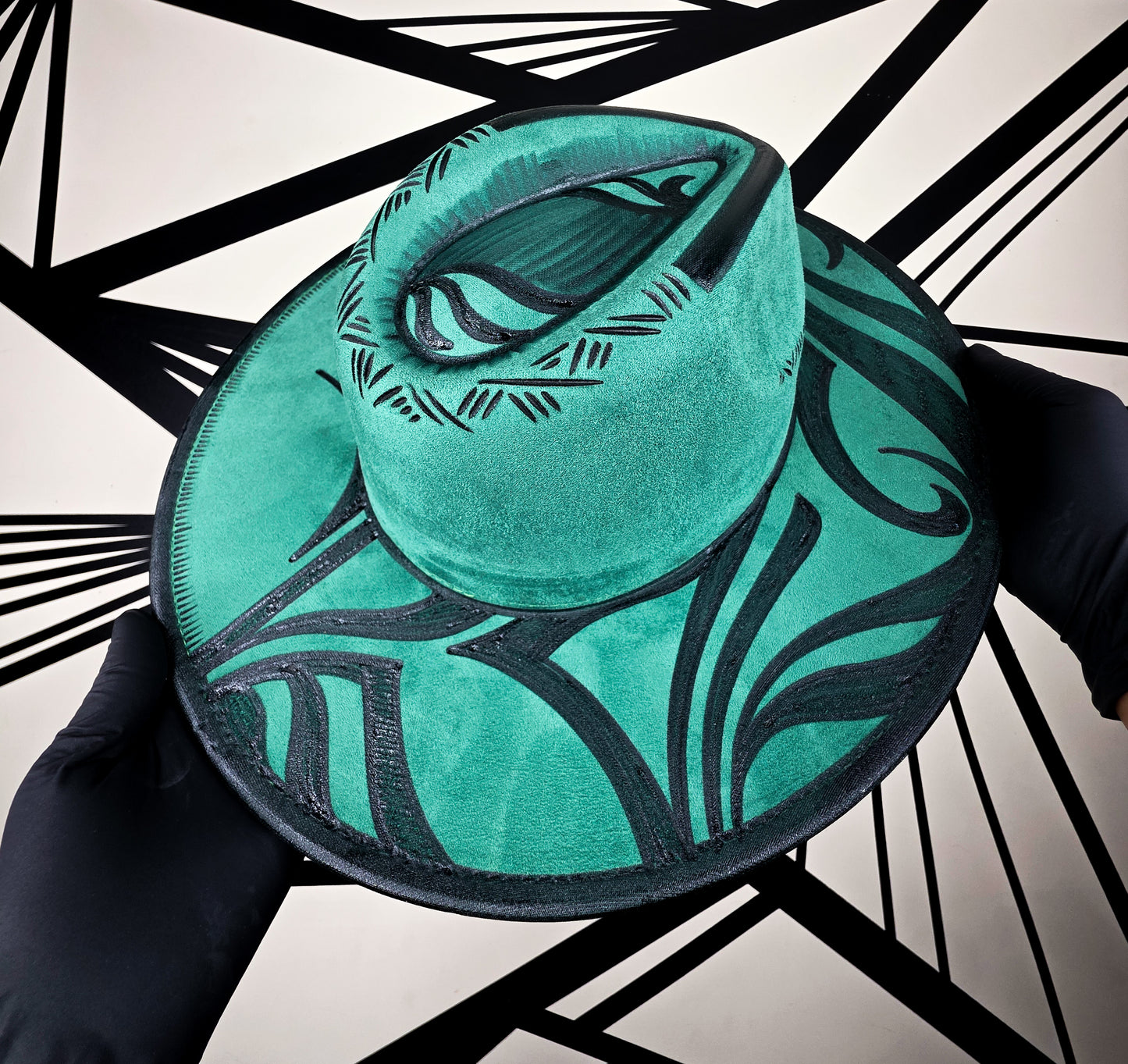 Emerald Wide Brim Fedora