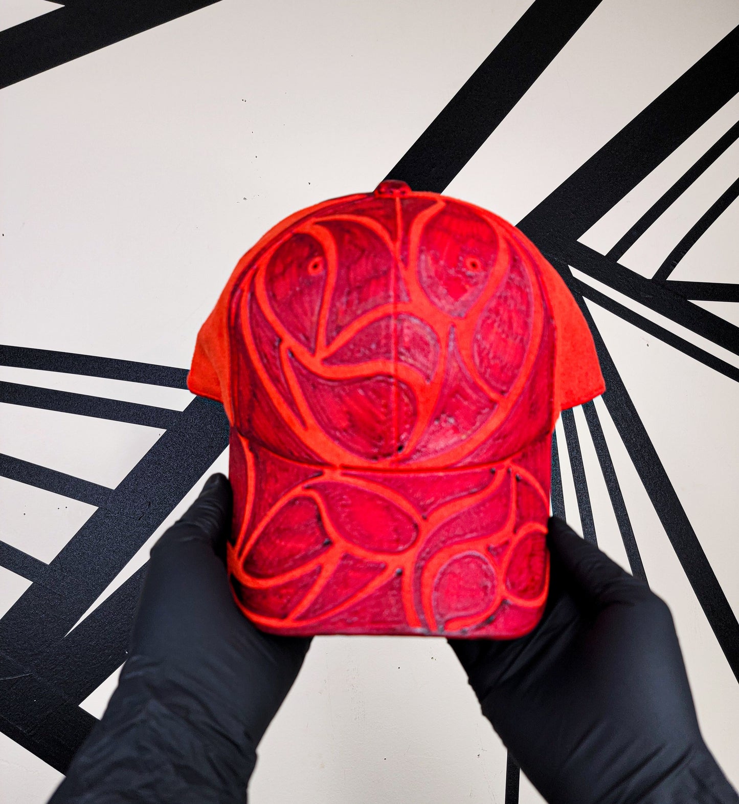 Deep Neon Orange Baseball Cap