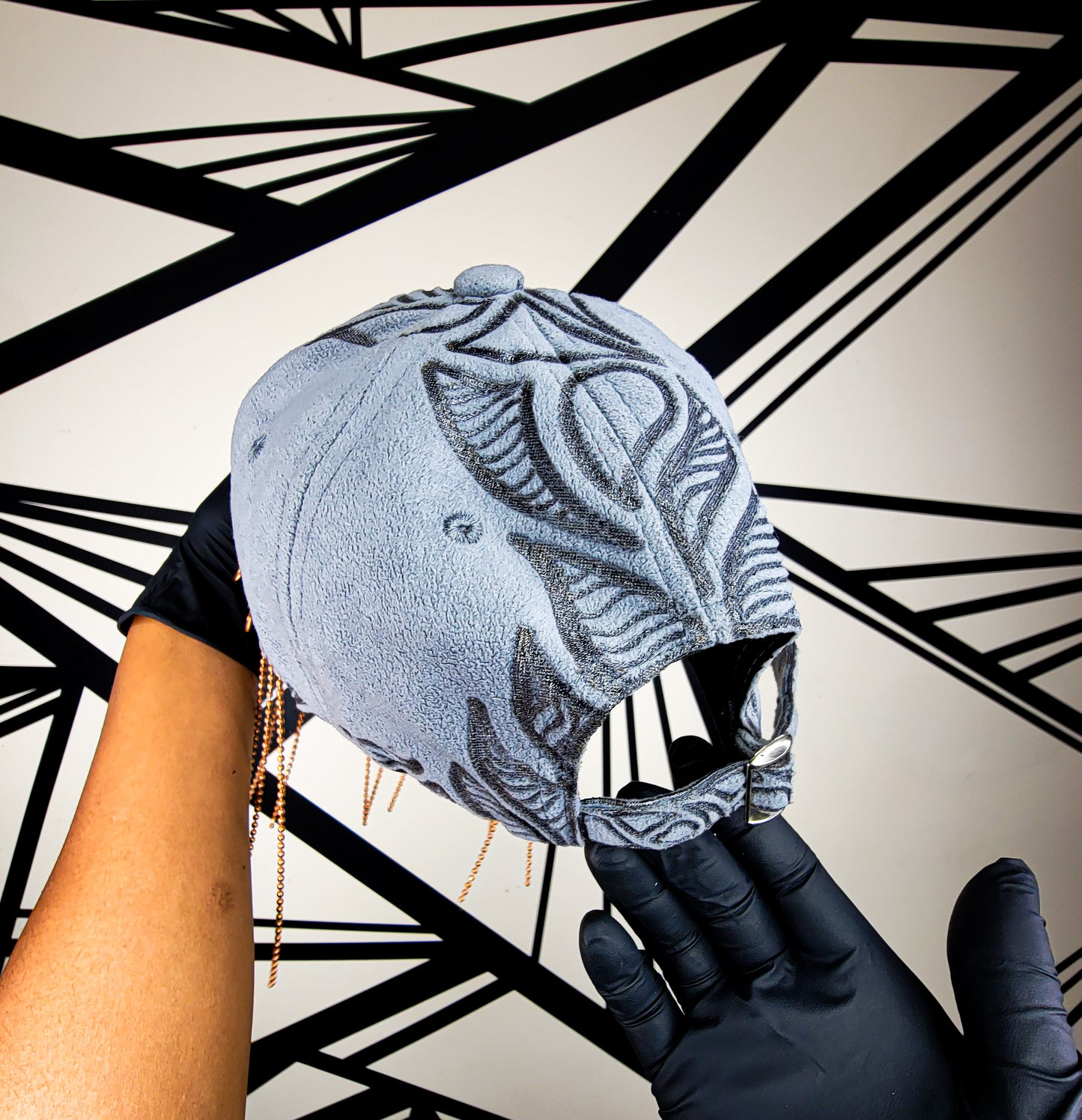 Gray/Copper Wire Baseball Cap