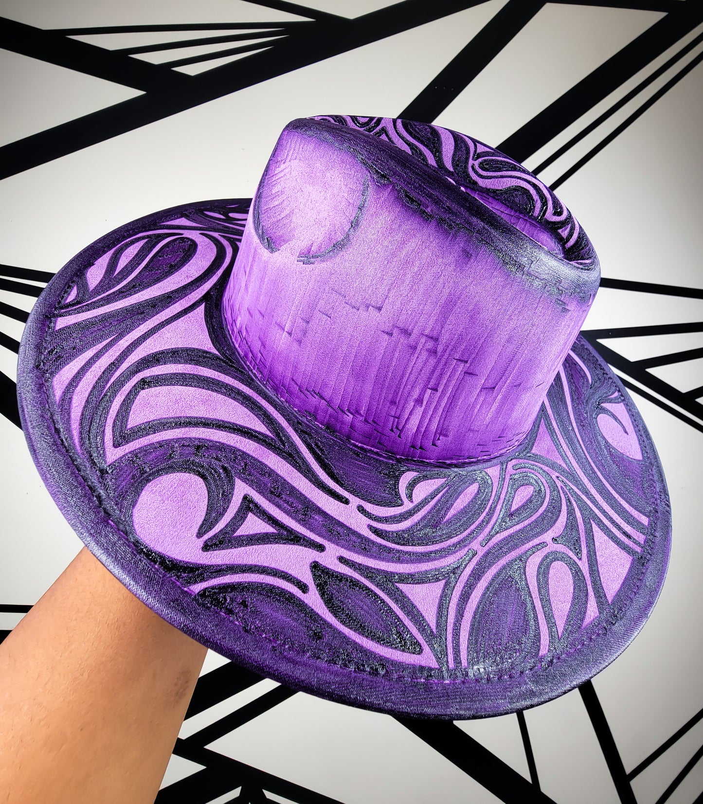 Purple Wide Brim Fedora