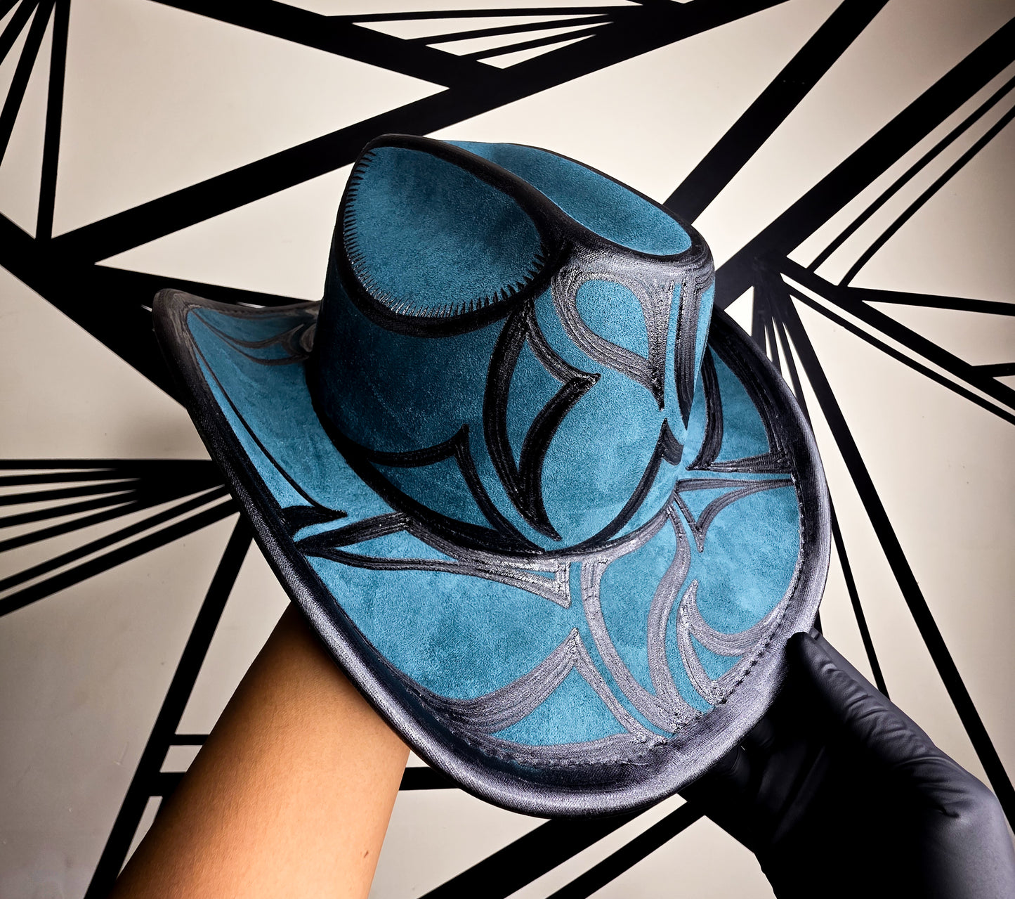 Dark Teal Standard Brim Cowboy Hat