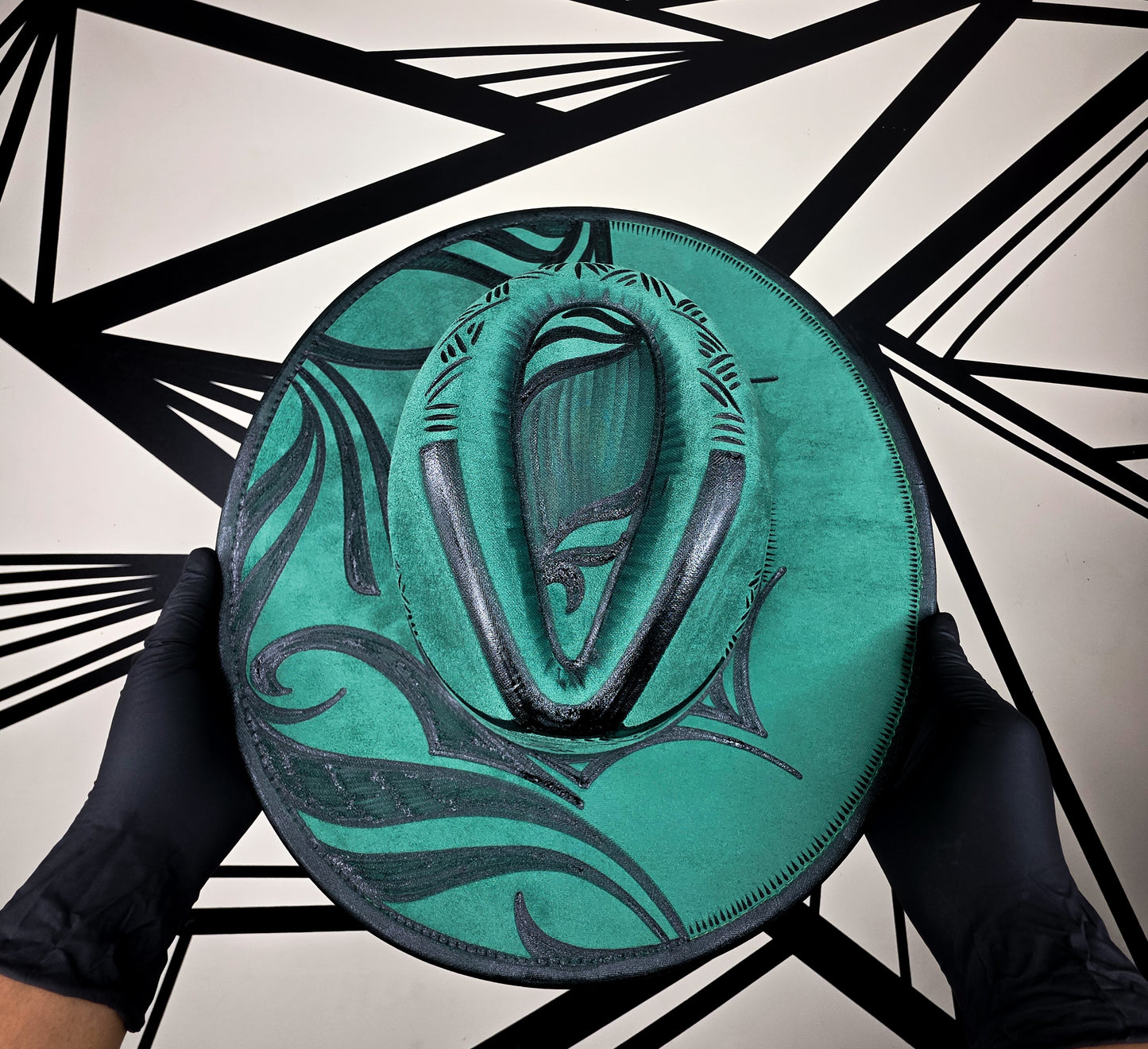 Emerald Wide Brim Fedora