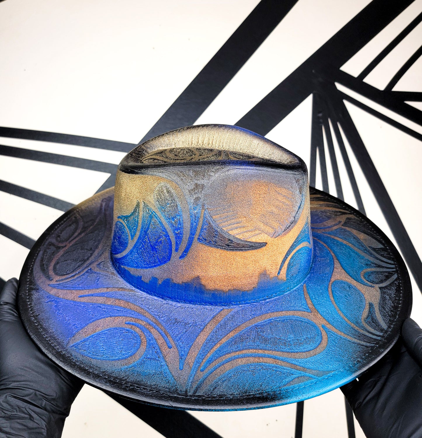 Peacock Wide Brim Fedora 6