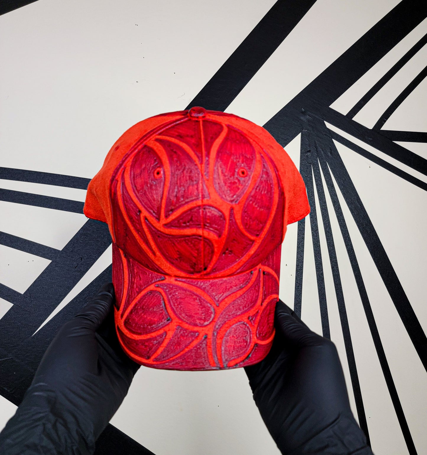Deep Neon Orange Baseball Cap