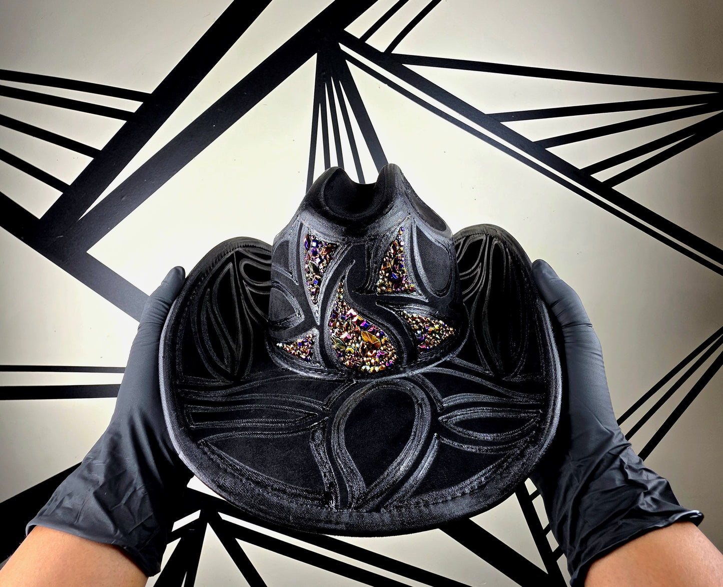Wide Brim Jeweled/Glittered Cowboy Hat