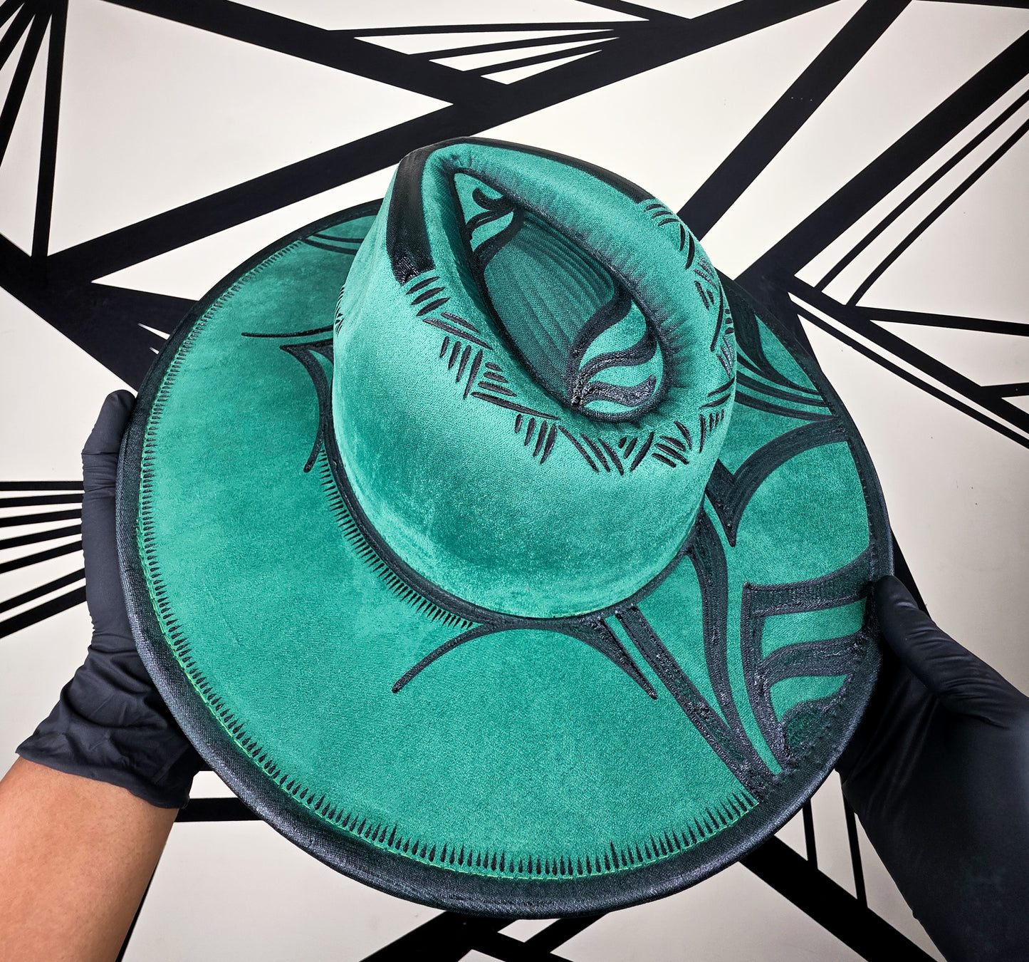 Emerald Wide Brim Fedora