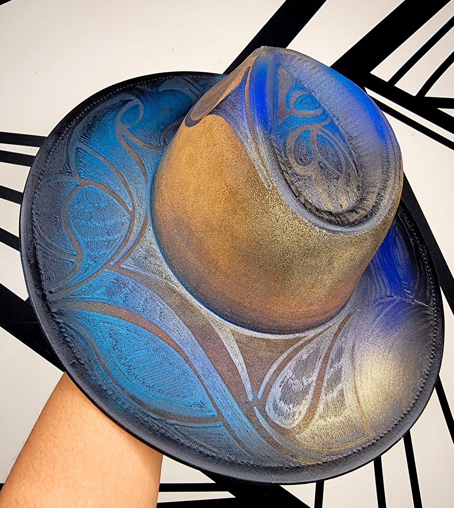 Peacock Wide Brim Fedora 3