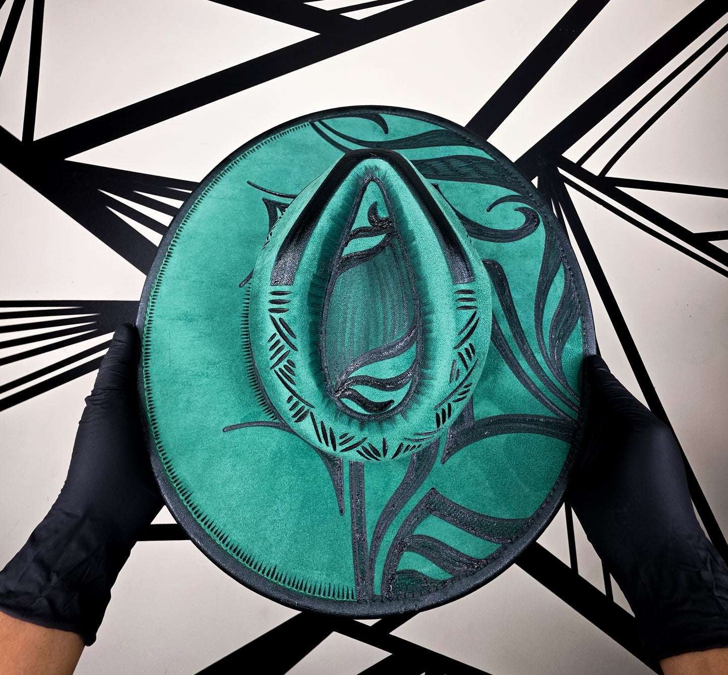 Emerald Wide Brim Fedora