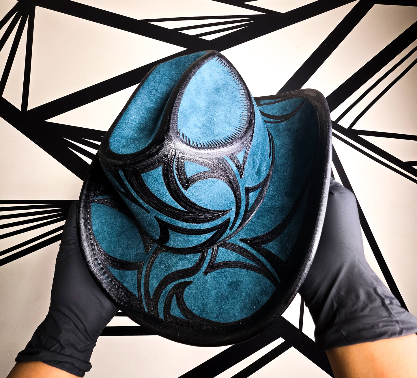 Dark Teal Standard Brim Cowboy Hat