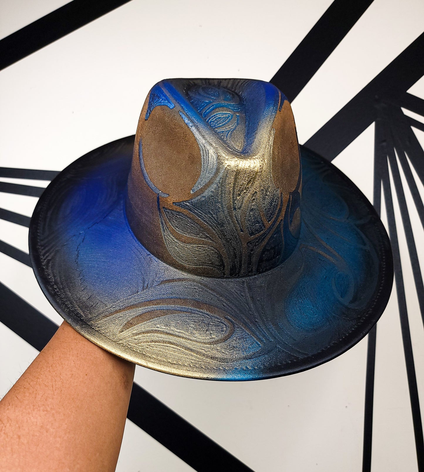Peacock Wide Brim Fedora 3