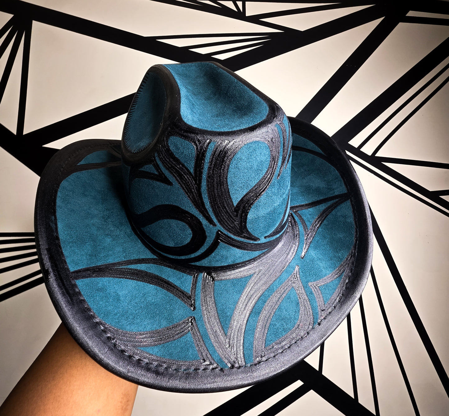Dark Teal Standard Brim Cowboy Hat