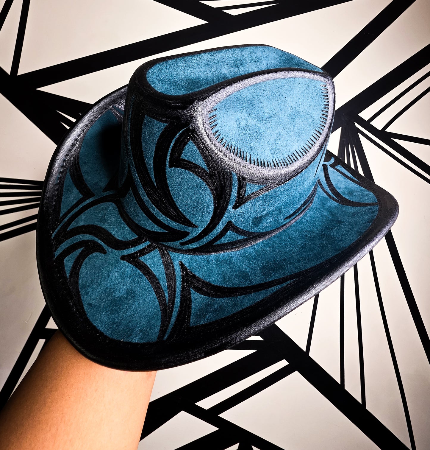 Dark Teal Standard Brim Cowboy Hat