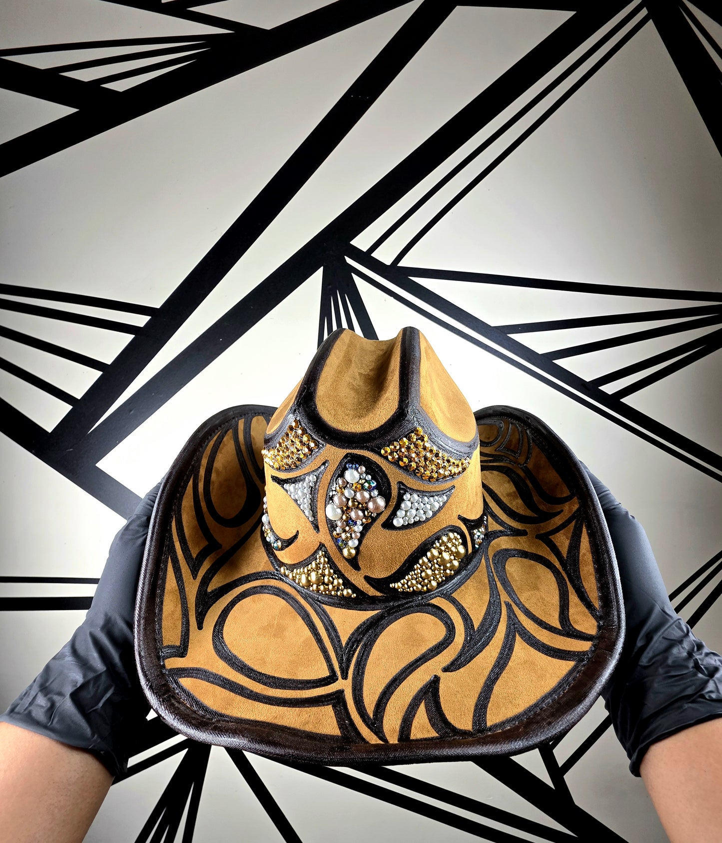 Wide Brim/Jeweled Cowboy Hat