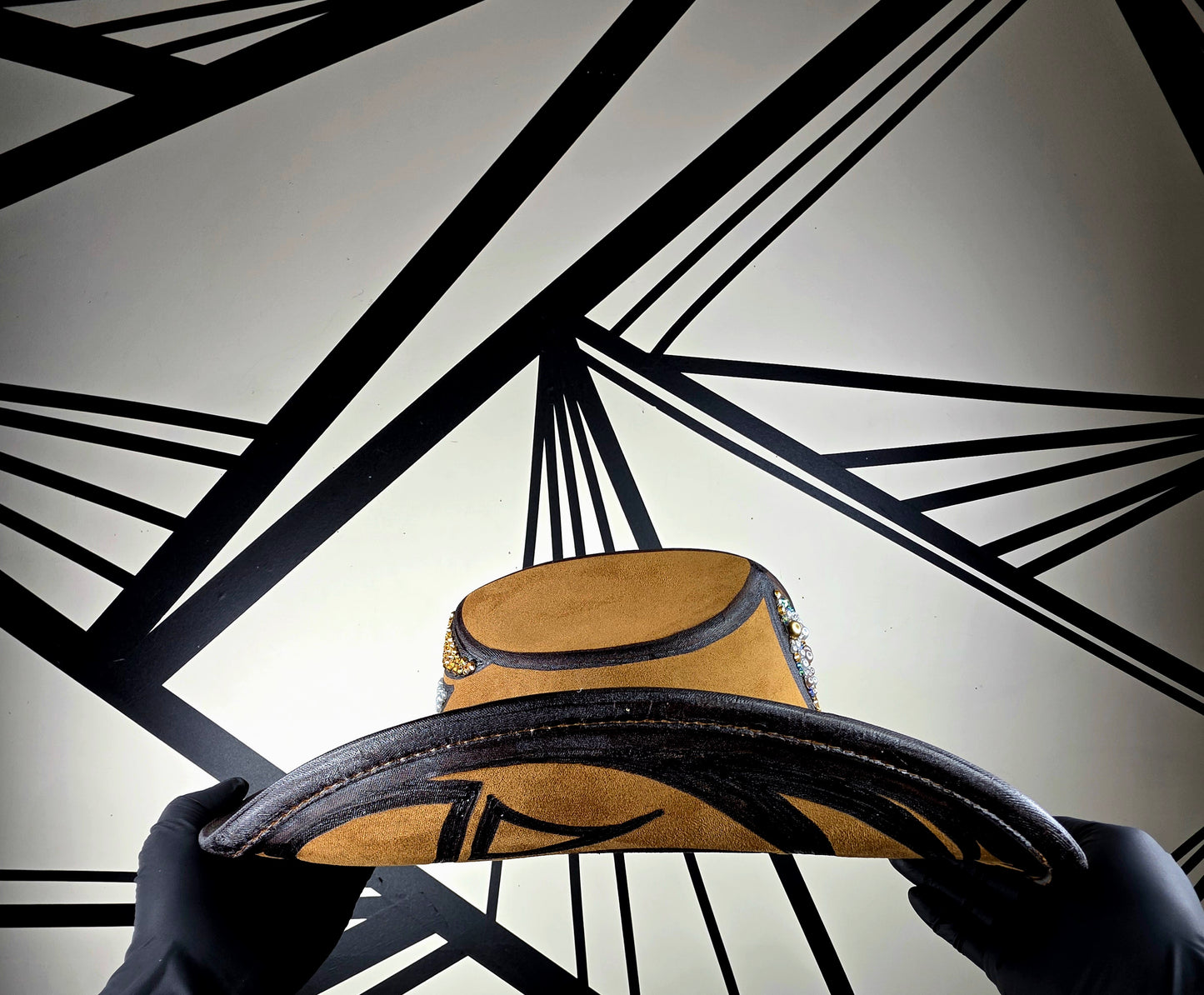 Wide Brim/Jeweled Cowboy Hat