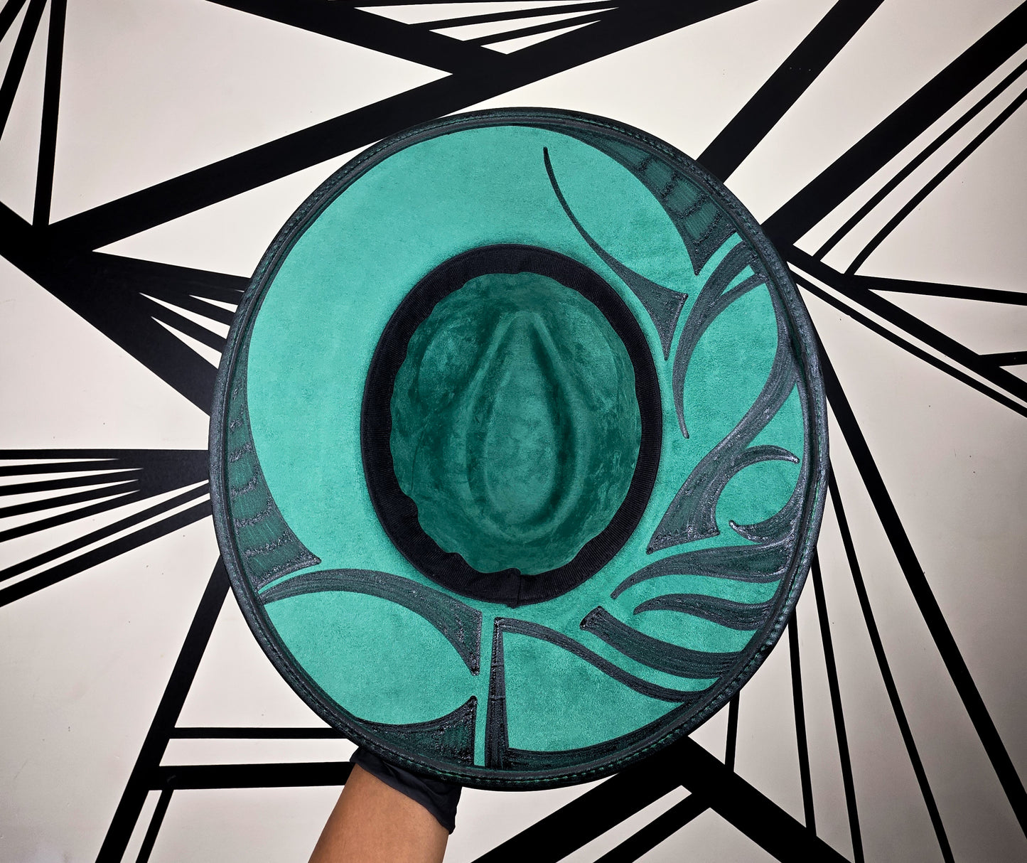 Emerald Wide Brim Fedora