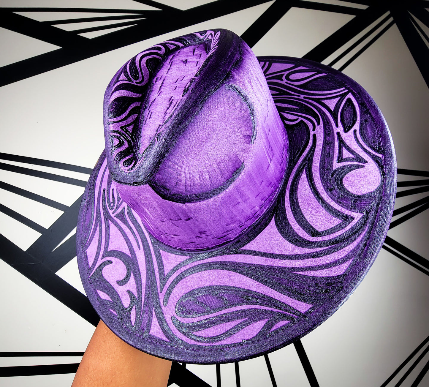 Purple Wide Brim Fedora