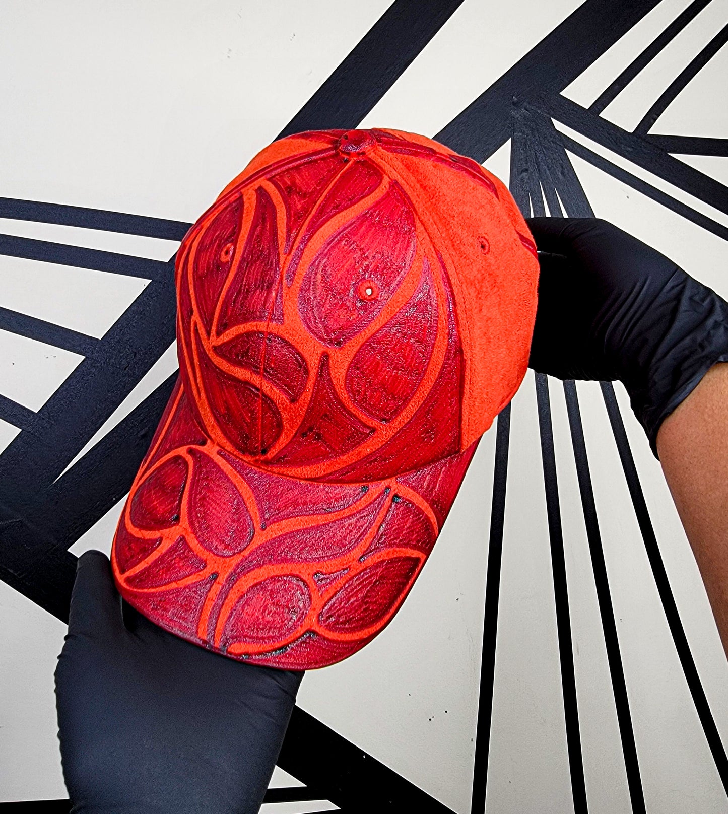 Deep Neon Orange Baseball Cap
