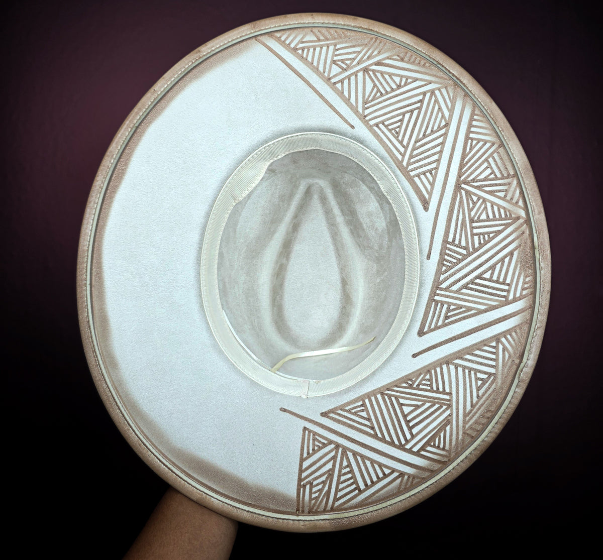 Torched Cream Wide Brim Fedora II
