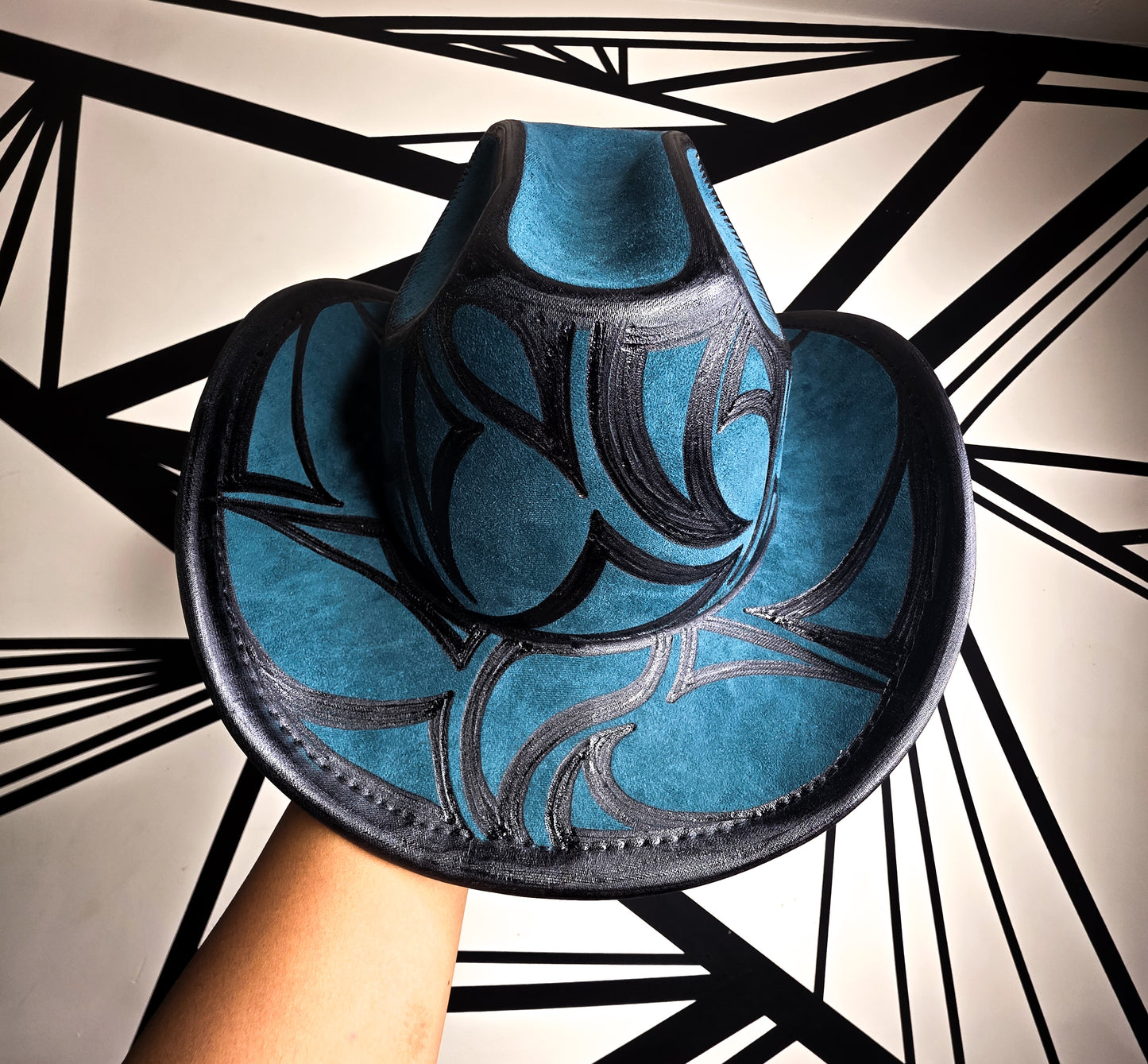 Dark Teal Standard Brim Cowboy Hat