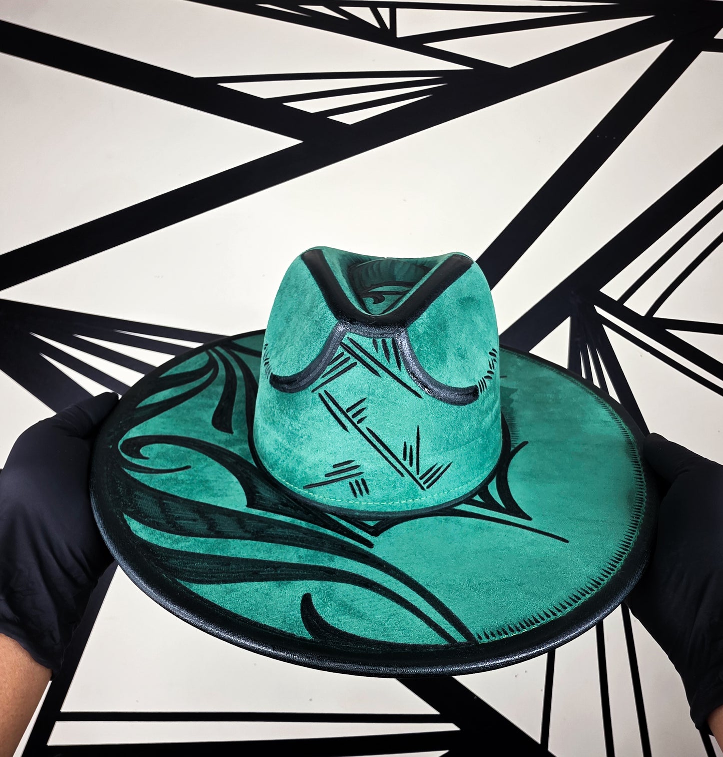 Emerald Wide Brim Fedora
