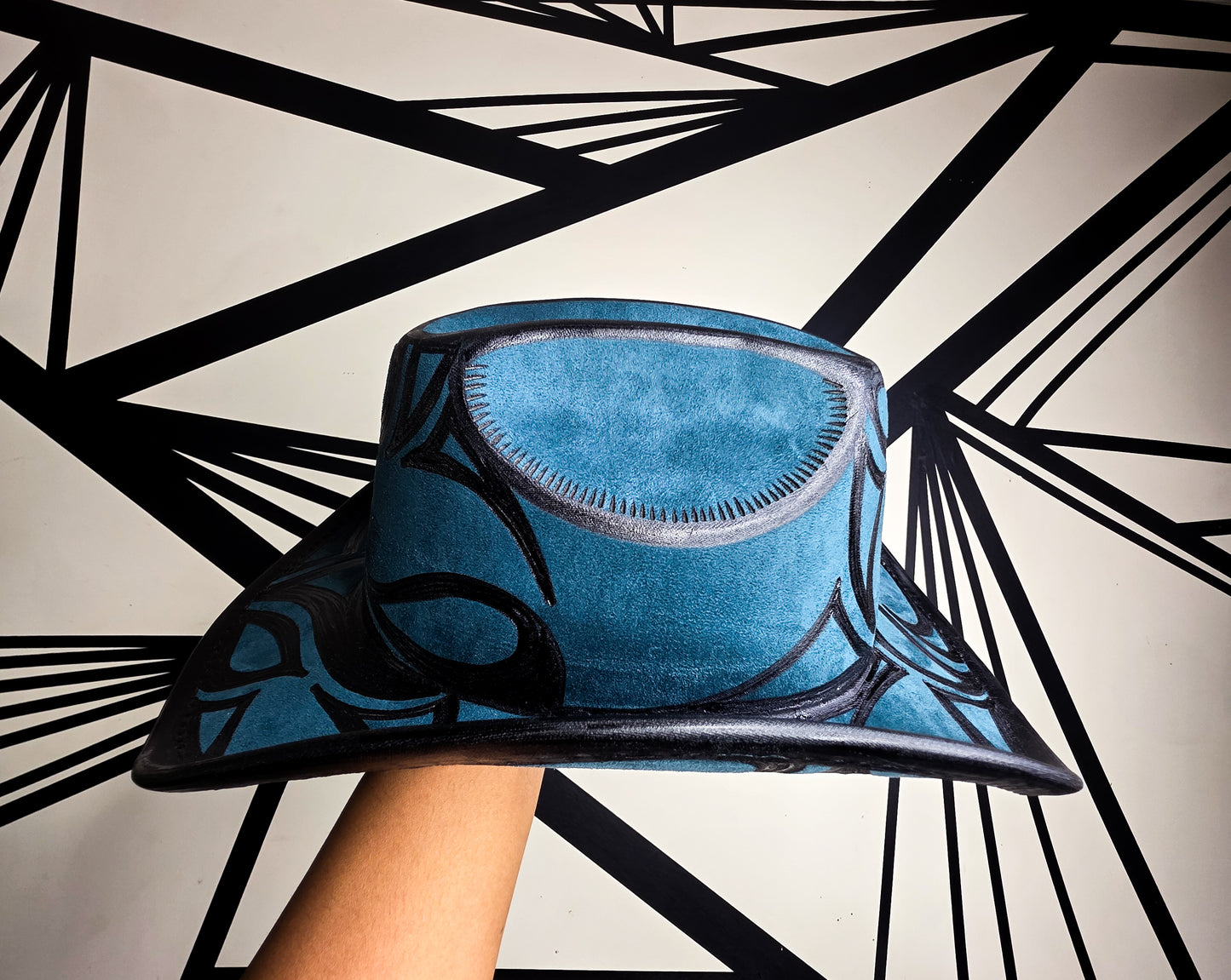 Dark Teal Standard Brim Cowboy Hat