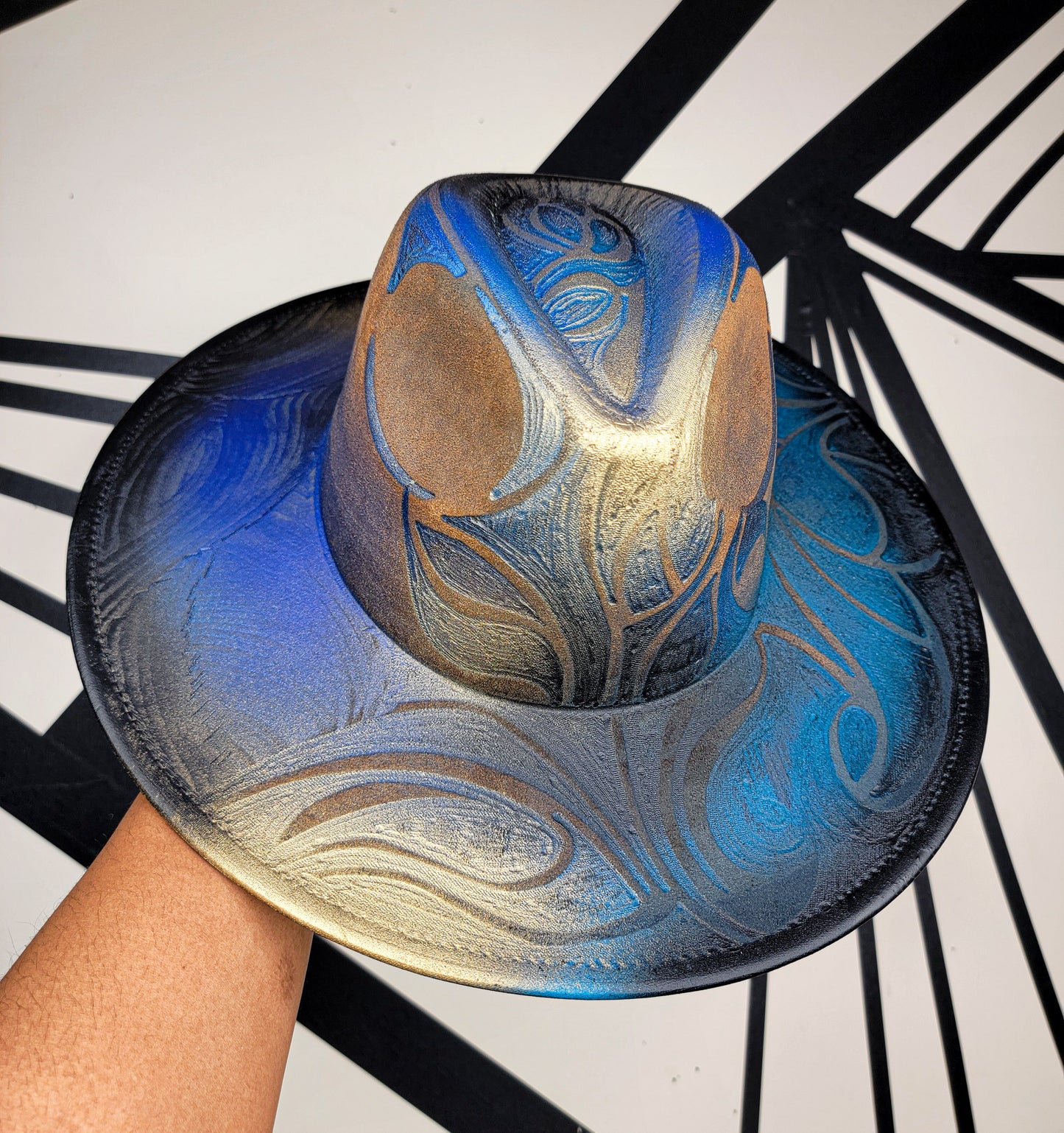 Peacock Wide Brim Fedora 3