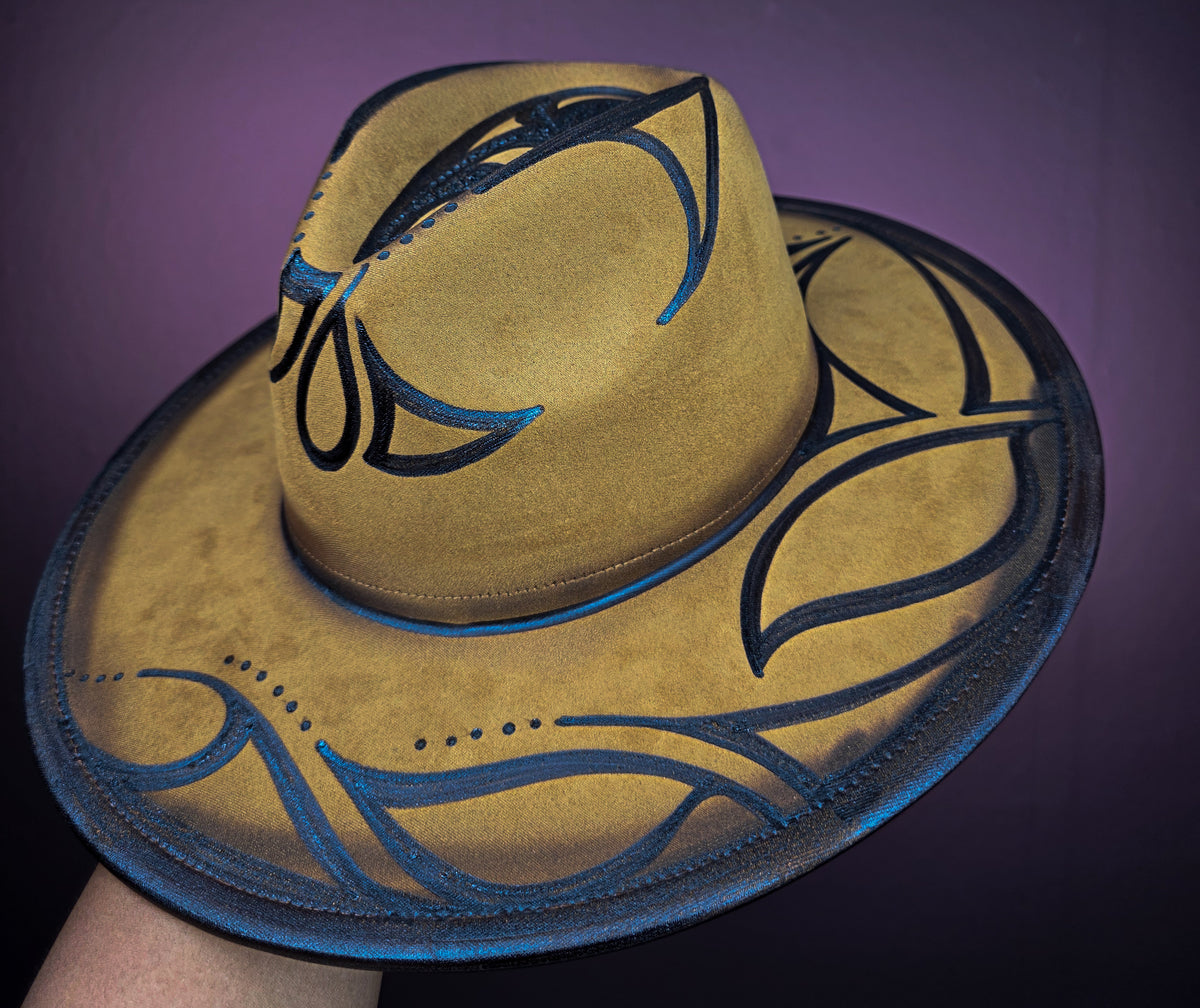 Torched Wheat Wide Brim Fedora III