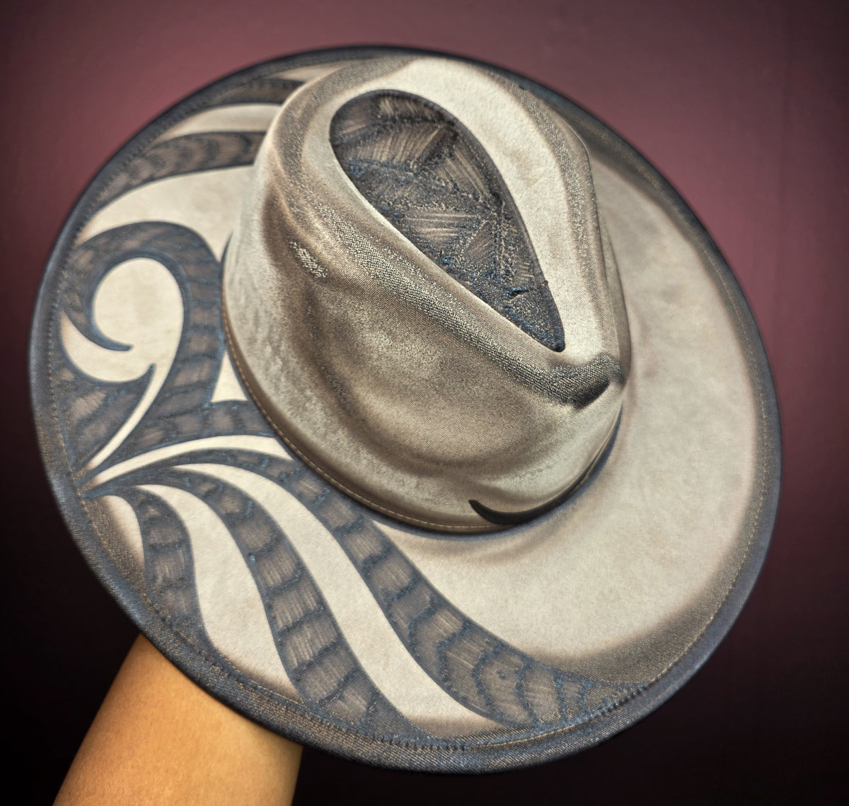 Torched Oatmeal Wide Brim Fedora