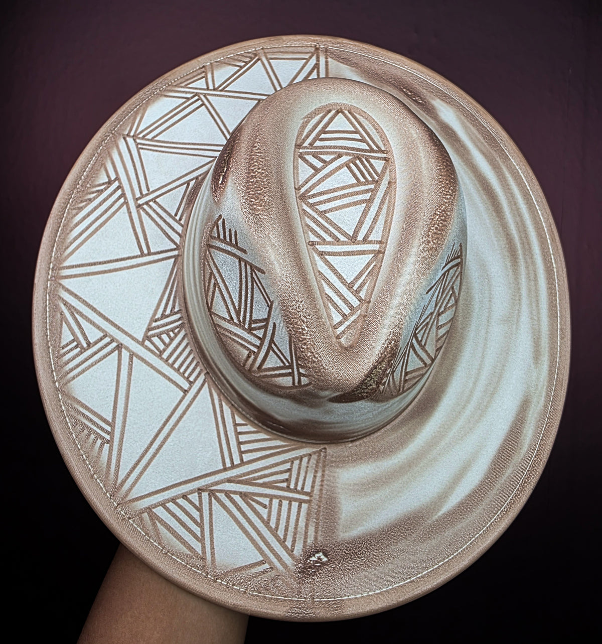 Torched Cream Wide Brim Fedora III