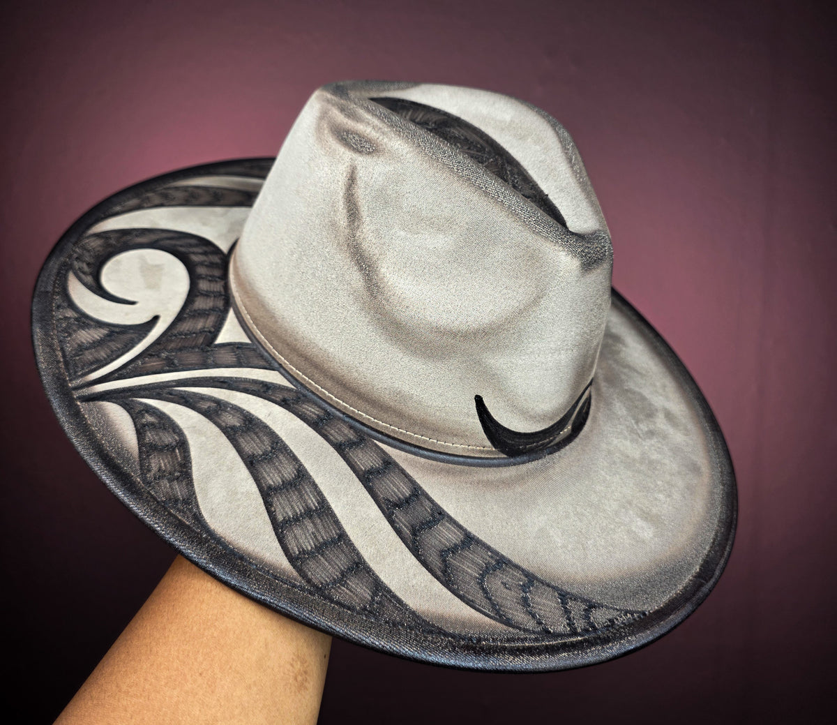 Torched Oatmeal Wide Brim Fedora