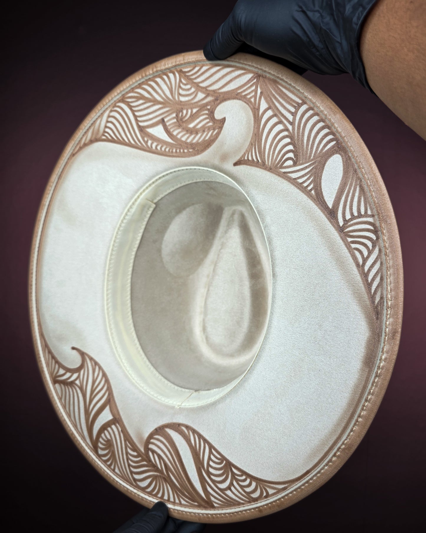 Torched Cream Wide Brim Fedora