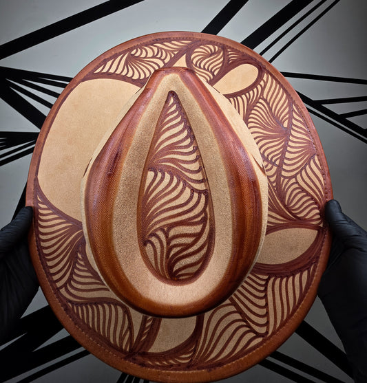 Light Tan Wide Brim Fedora