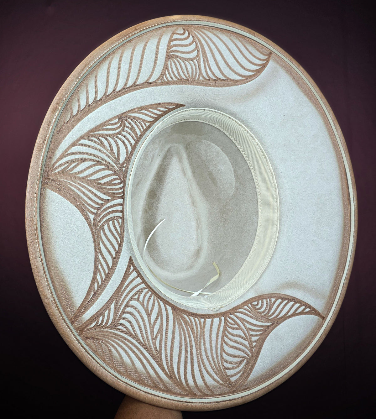 Torched Cream Wide Brim Fedora