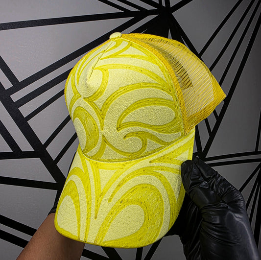 Neon Yellow Trucker Mesh Snapback
