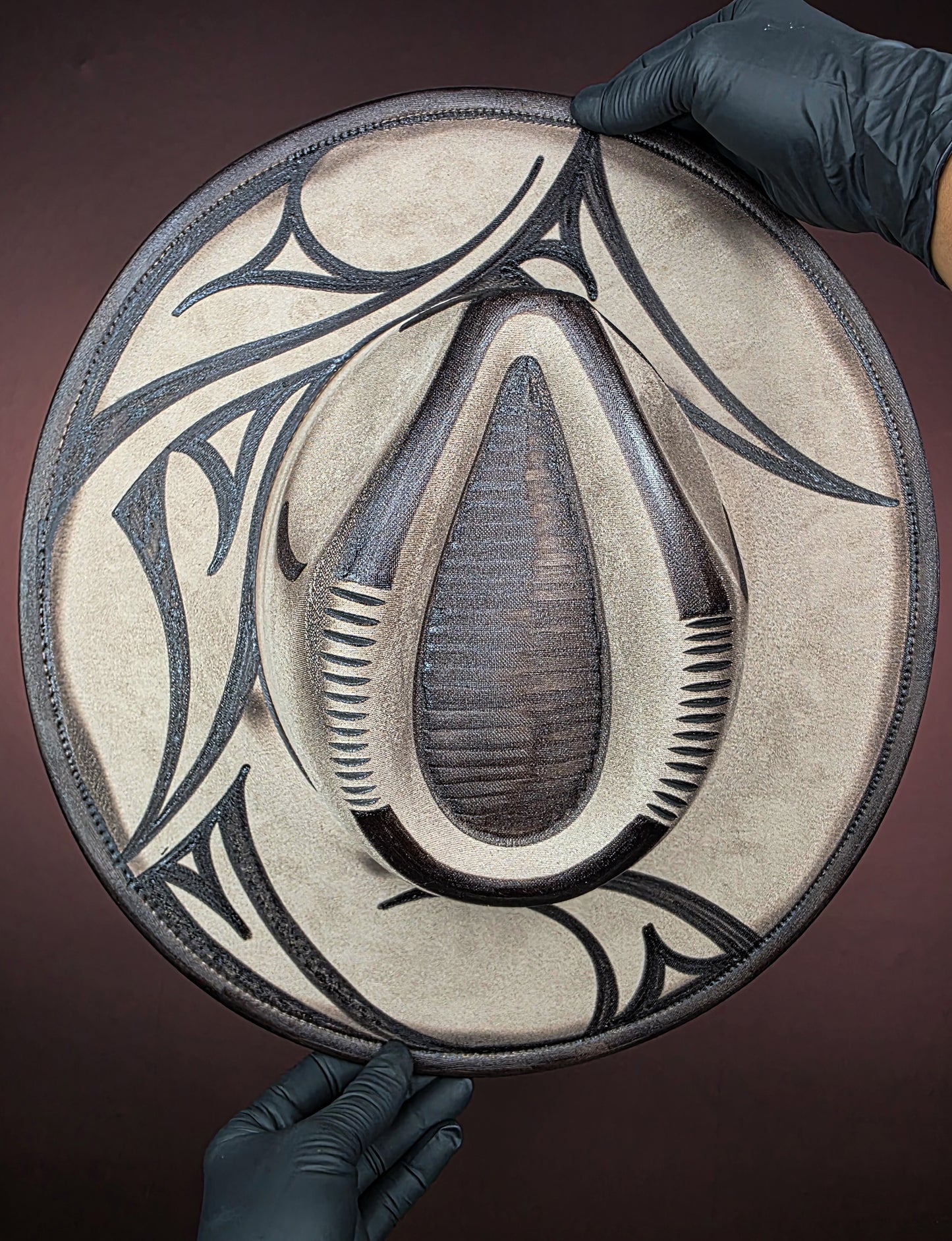 Torched Oatmeal Wide Brim Fedora