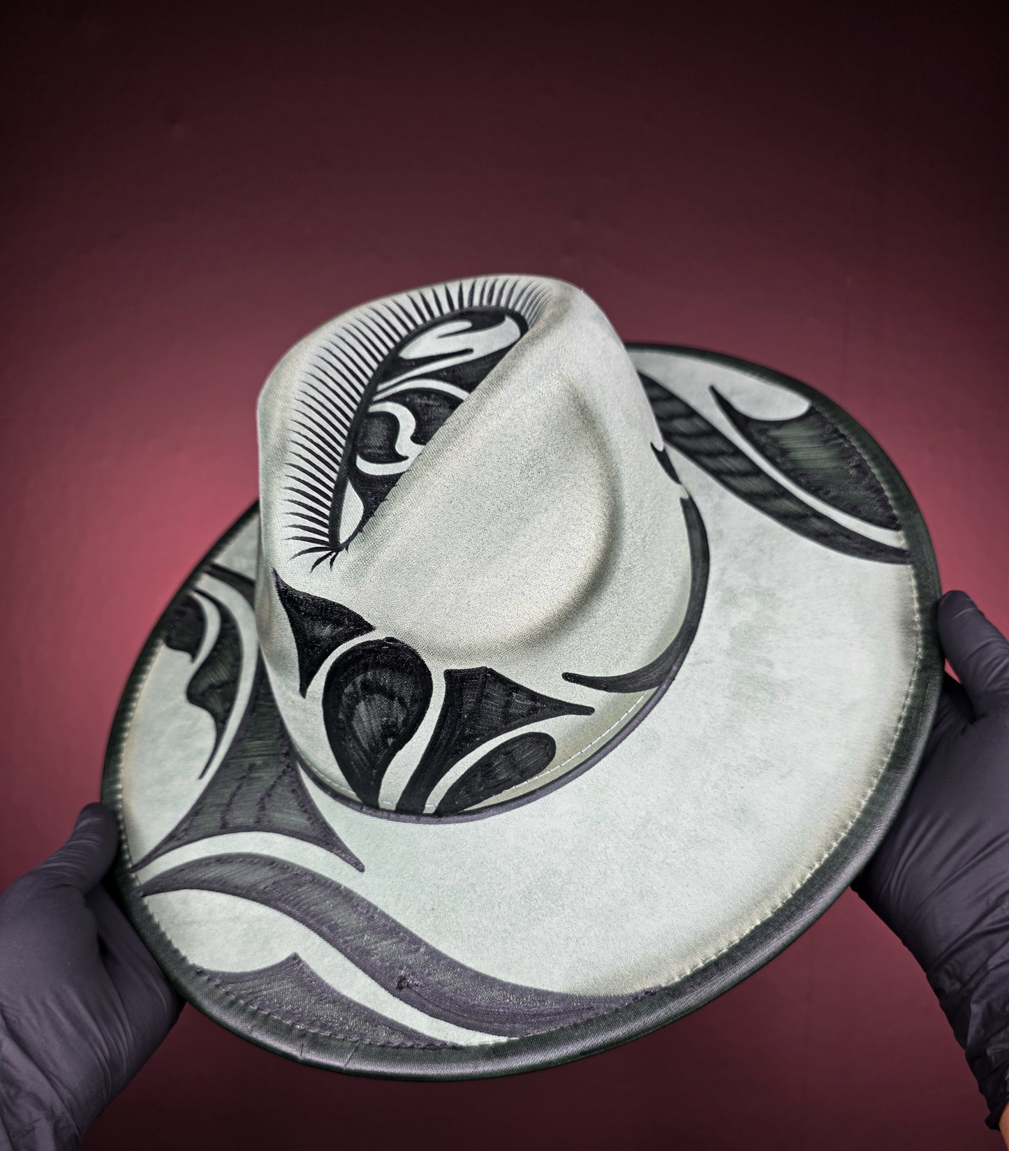 Torched Sage Wide Brim Fedora
