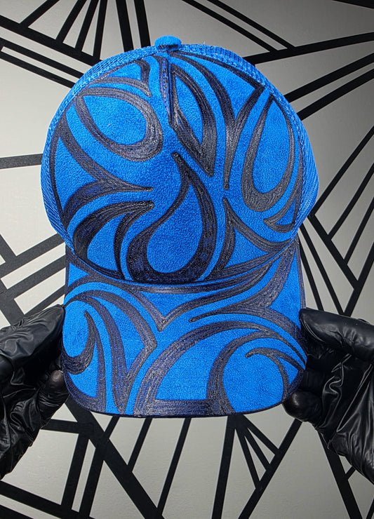 Blue Trucker Mesh Snapback