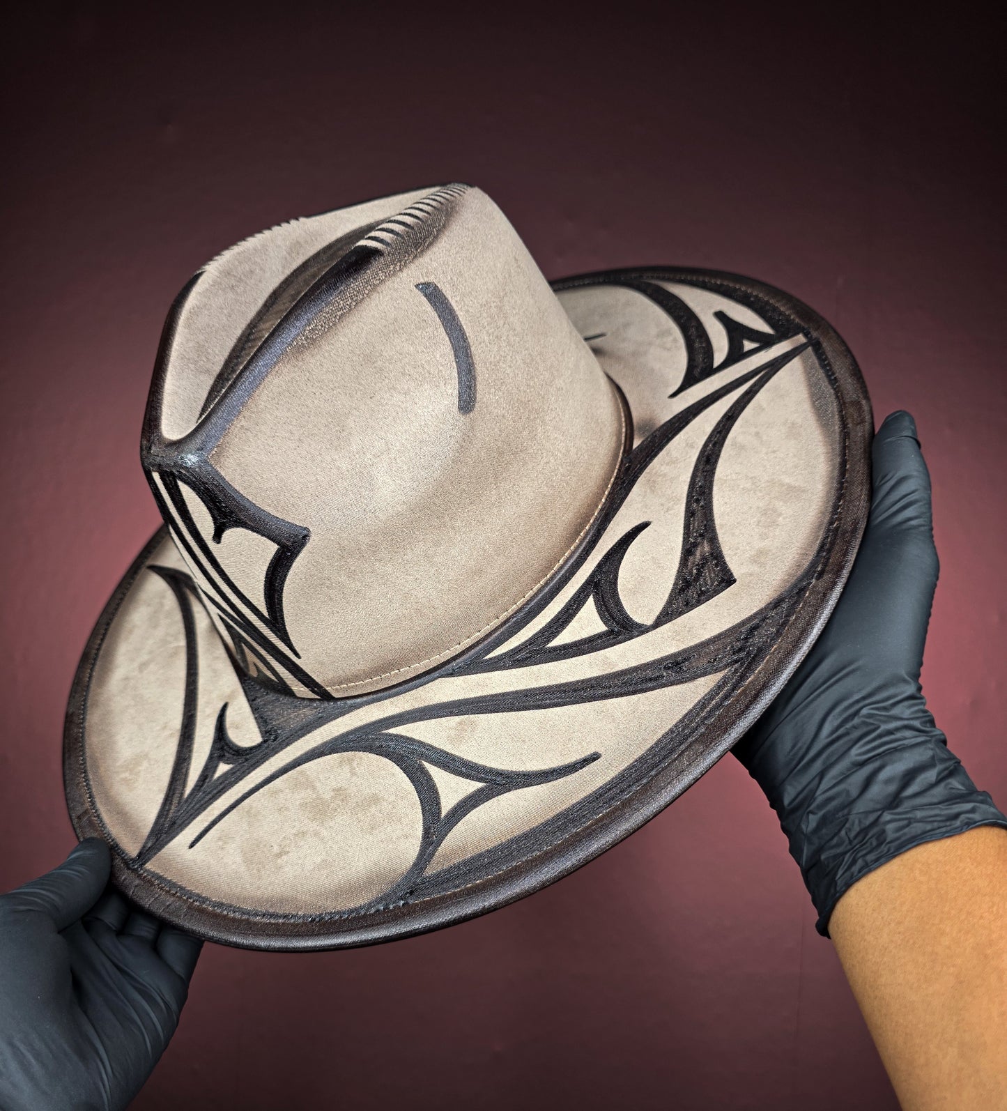 Torched Oatmeal Wide Brim Fedora