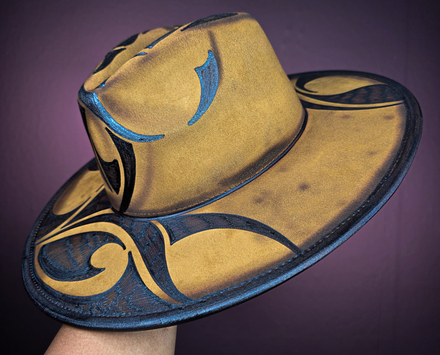 Torched Wheat Wide Brim Fedora