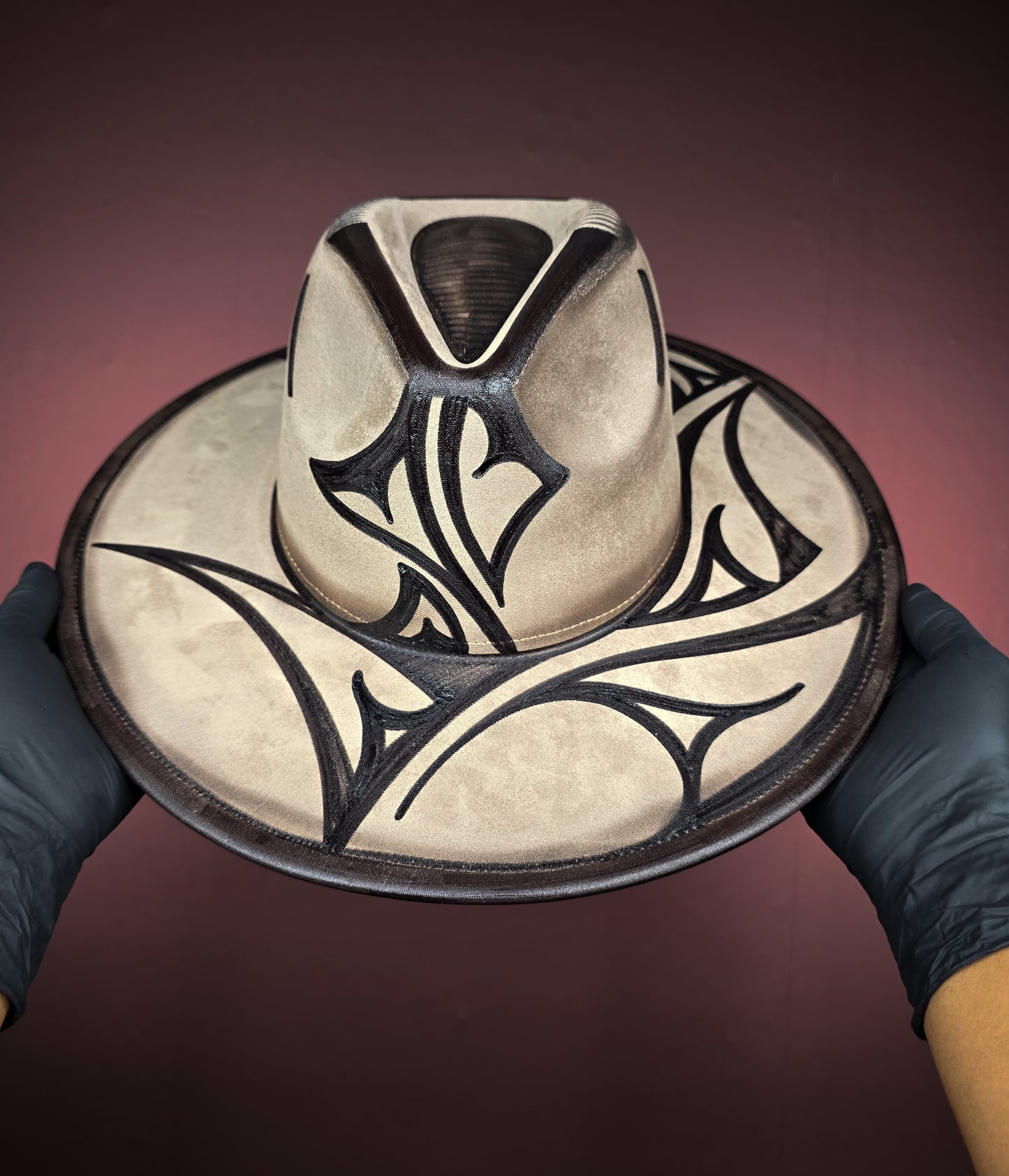 Torched Oatmeal Wide Brim Fedora