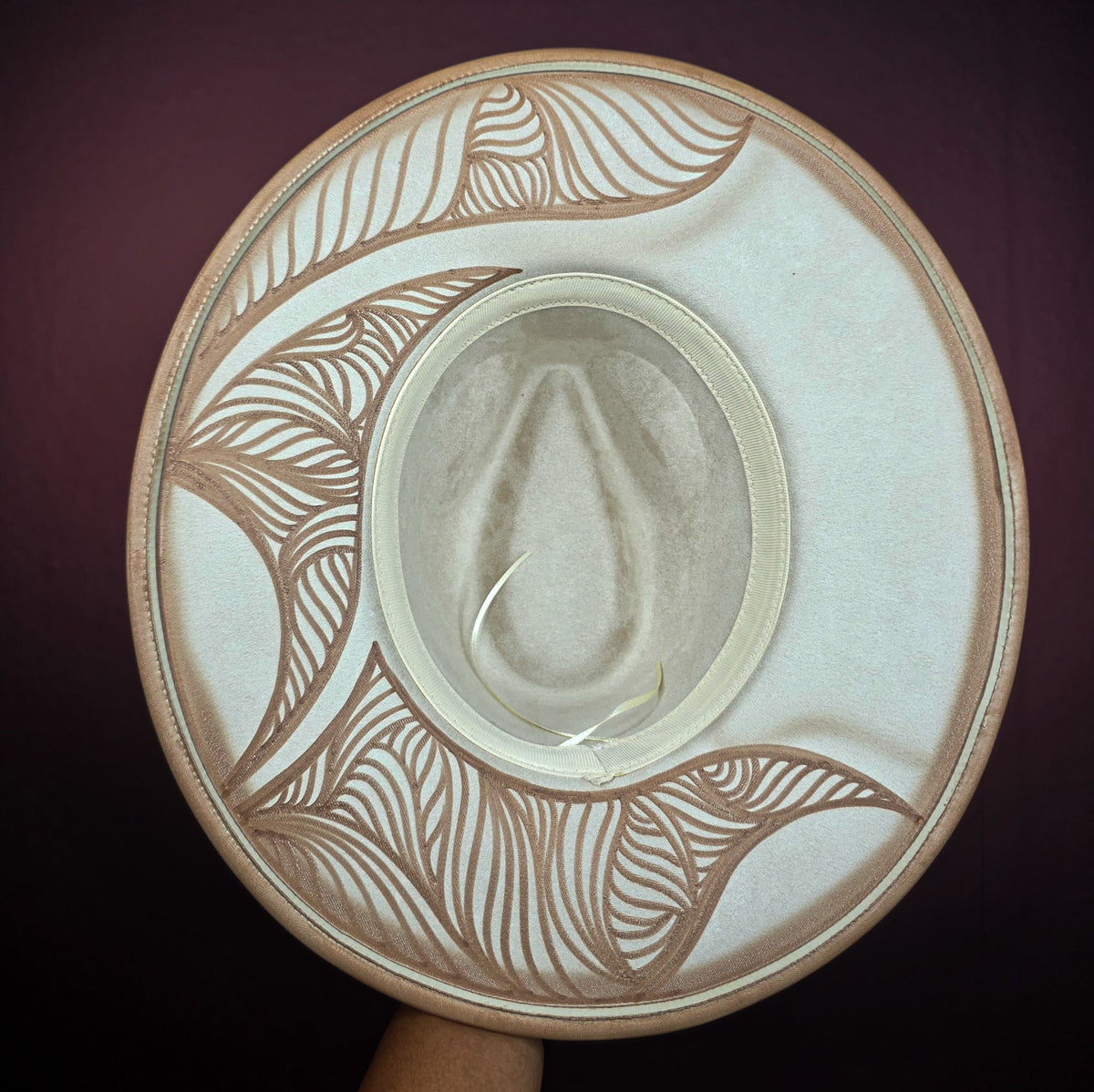 Torched Cream Wide Brim Fedora