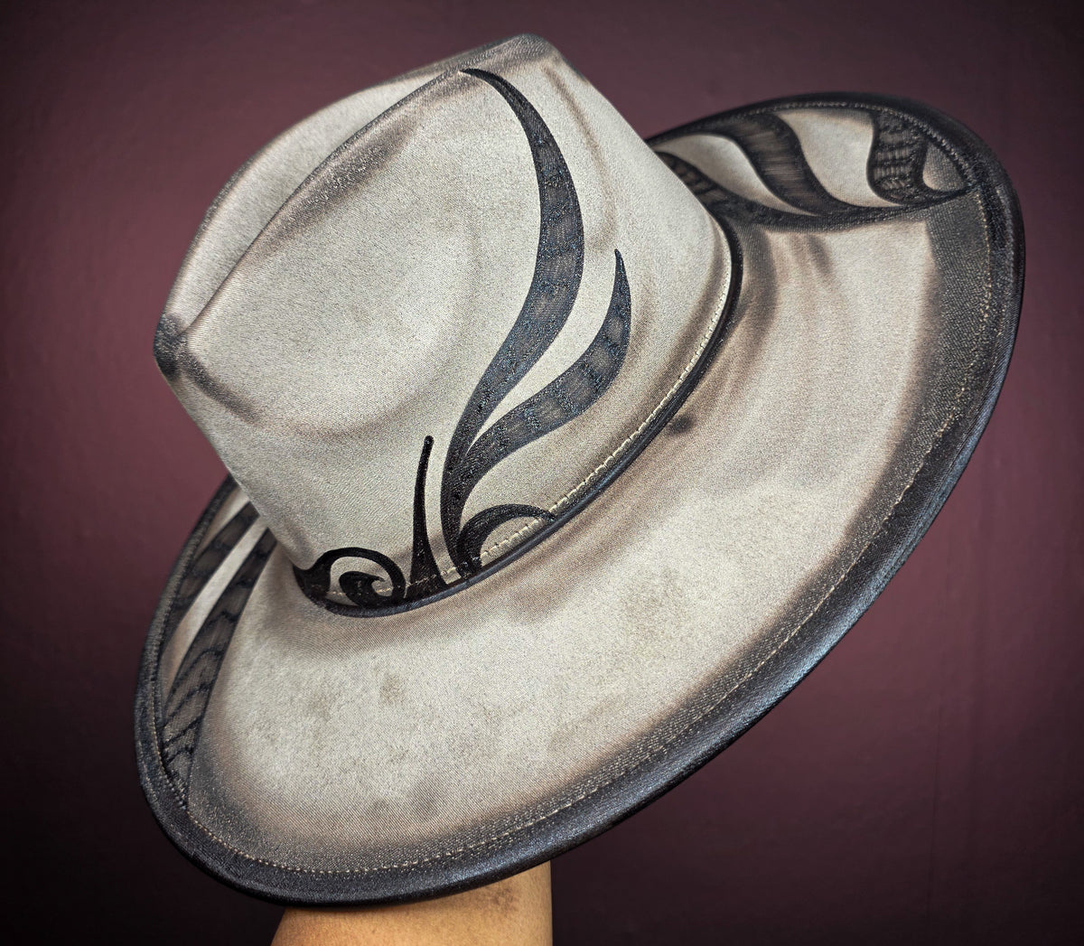 Torched Oatmeal Wide Brim Fedora