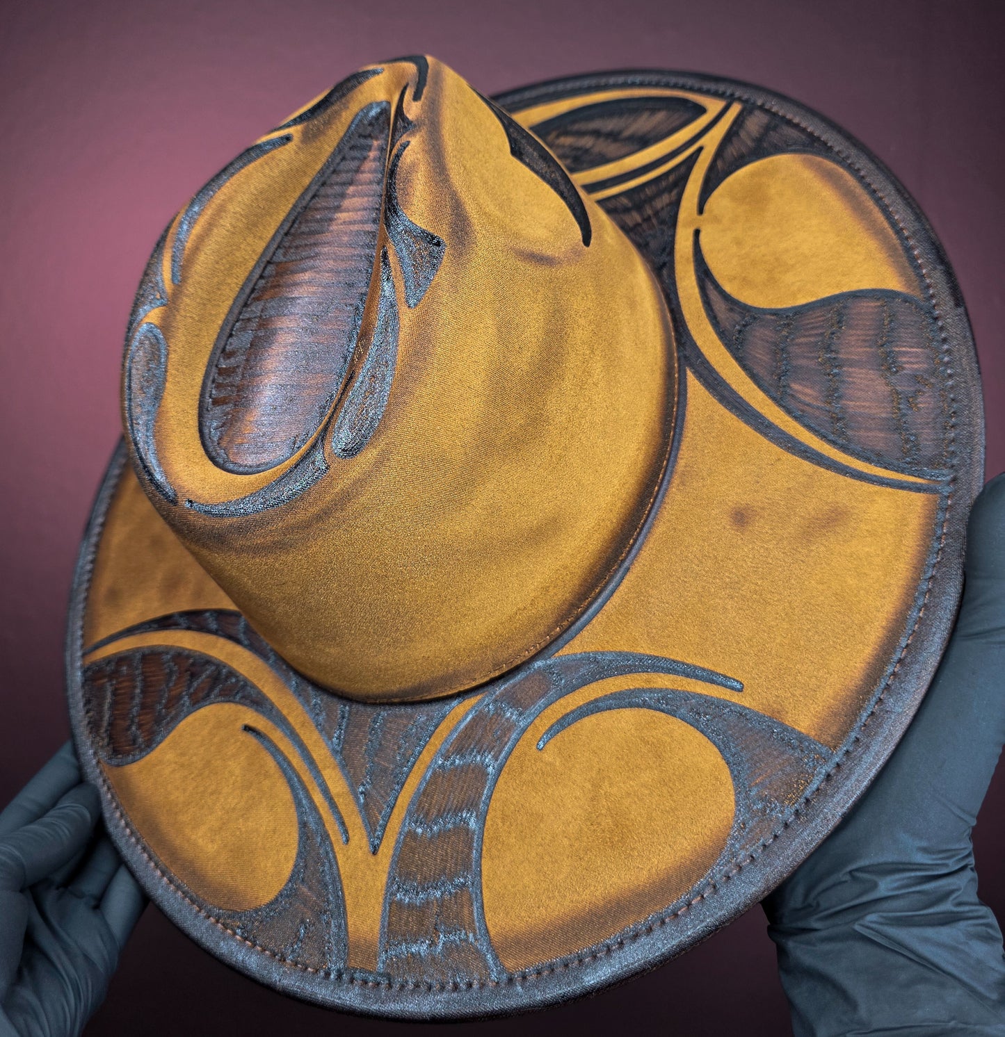 Torched Wheat Wide Brim Fedora