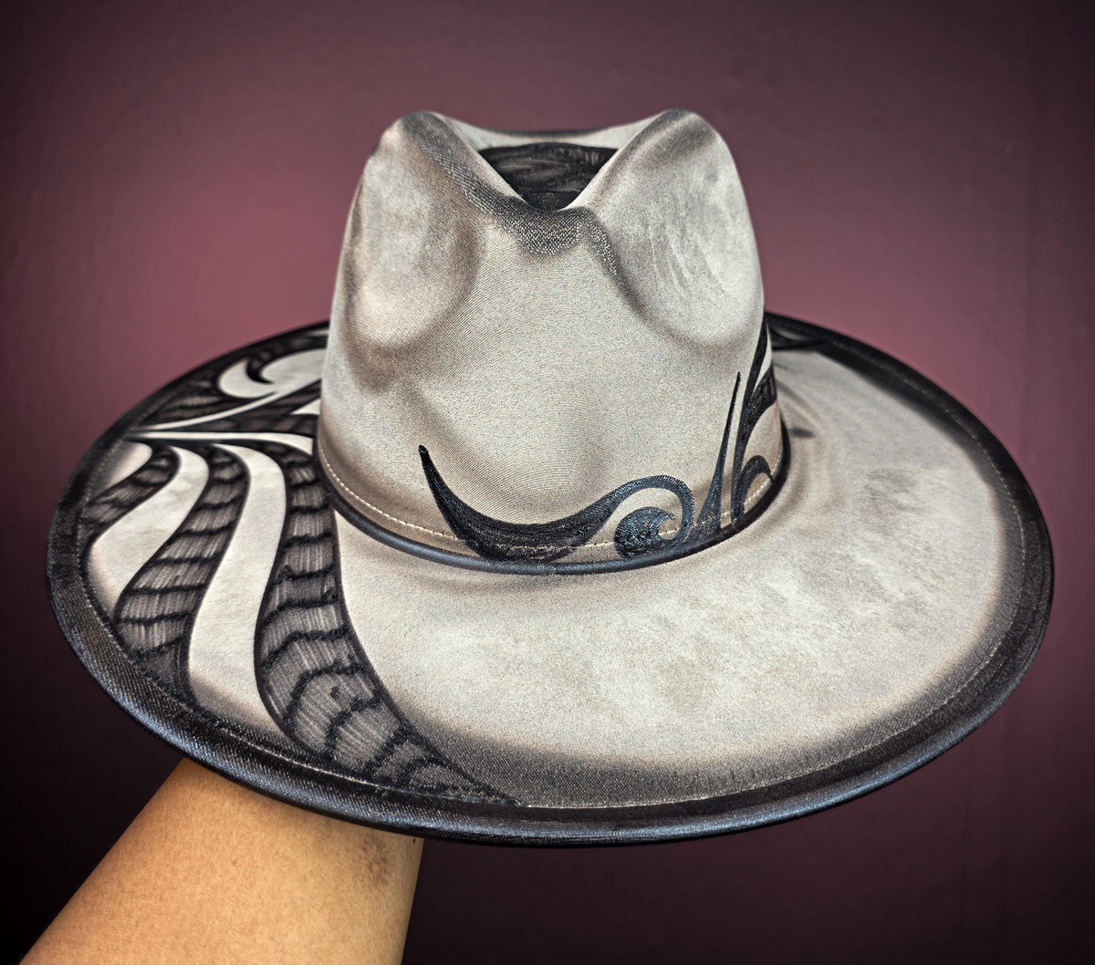 Torched Oatmeal Wide Brim Fedora