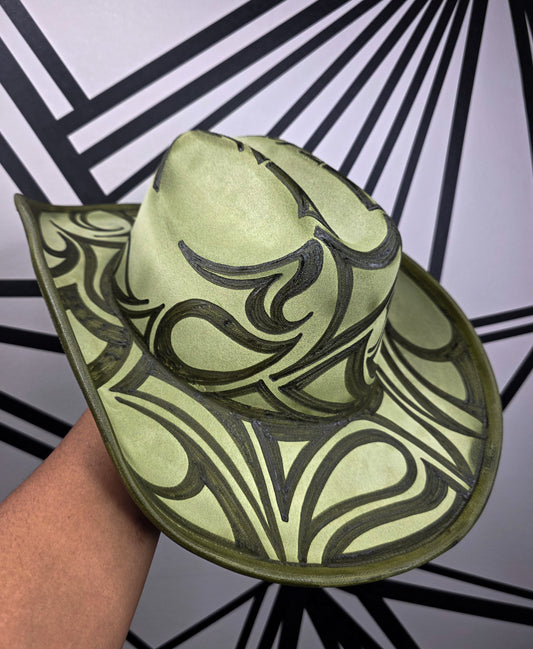 Torched Sage Wide Brim Cowboy Hat