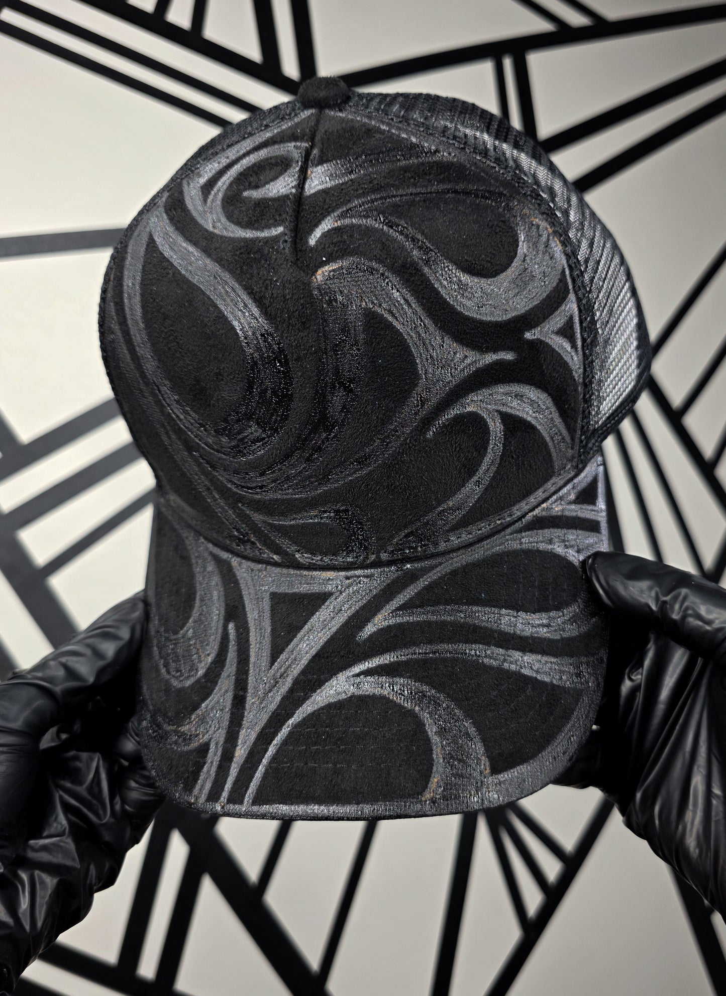 Black Trucker Mesh Snapback