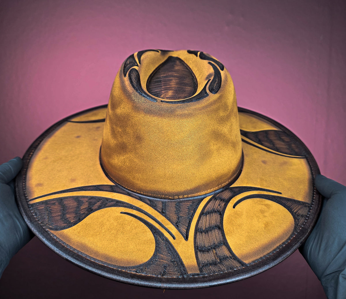 Torched Wheat Wide Brim Fedora