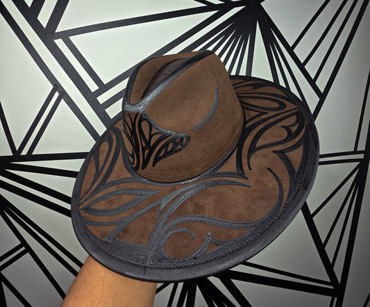Dark Chocolate Wide Brim Fedora