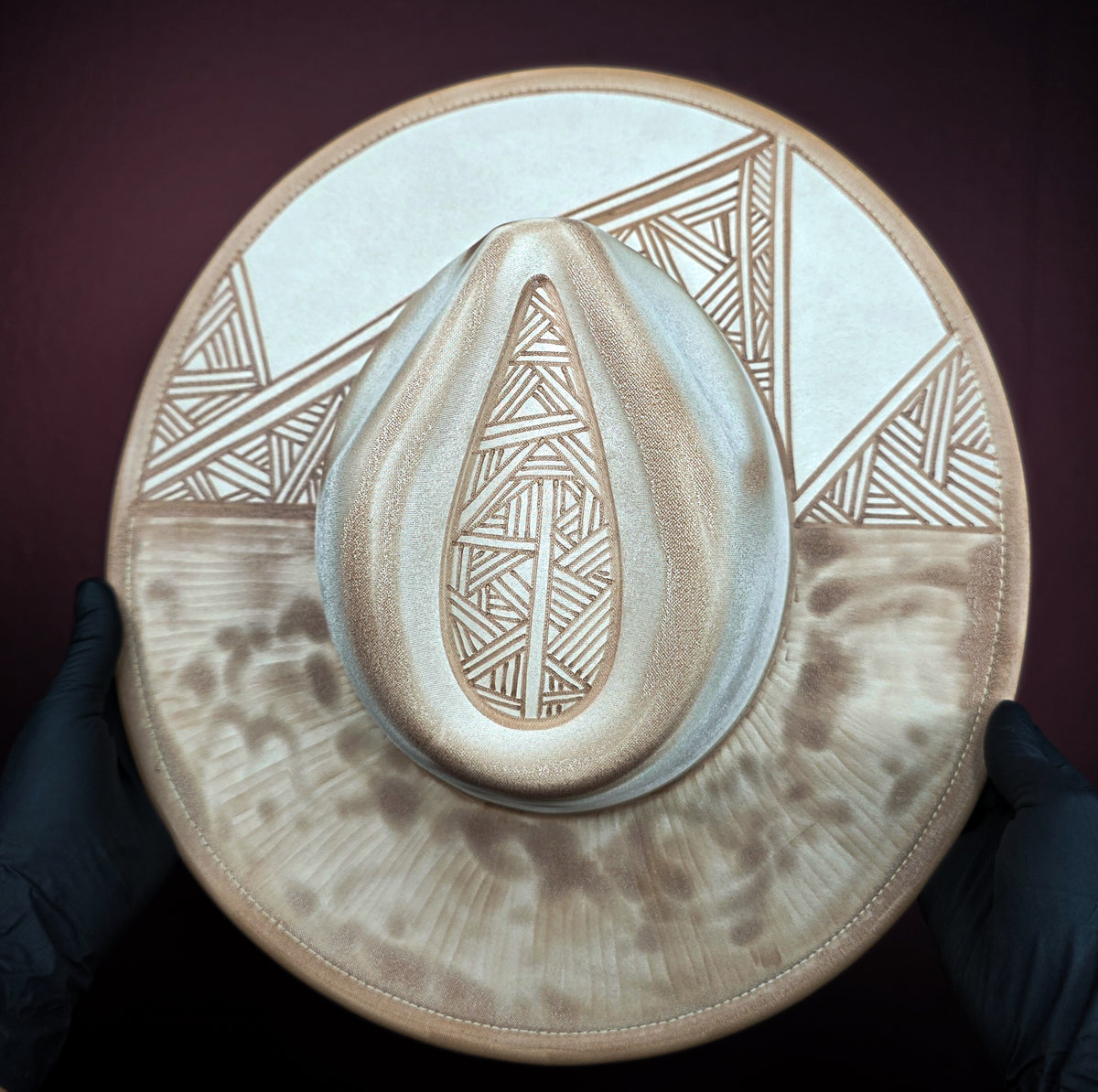 Torched Cream Wide Brim Fedora II